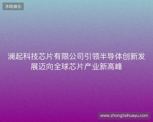 澜起科技芯片有限公司引领半导体创新发展迈向全球芯片产业新高峰 澜起科技芯片有限公司引领半导体创新发展迈向全球芯片产业新高峰